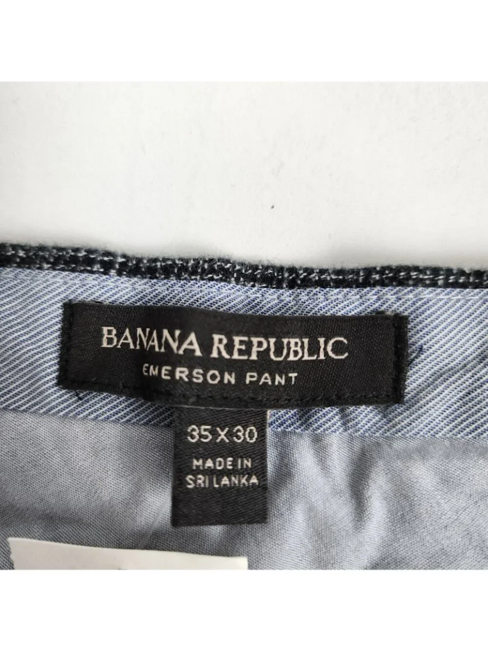 Banana Republic Jean Men 35x30 Charcoal Gray Black Emerson Pant Straight Leg NWT